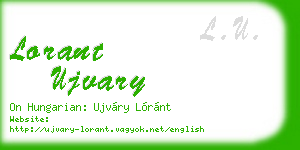 lorant ujvary business card