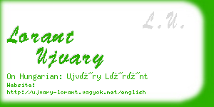 lorant ujvary business card